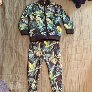H&M Angela McKay tropical Print Kids Tracksuit